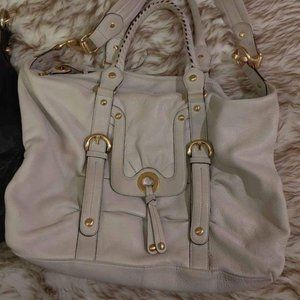 White genuine leather B Makowsky purses